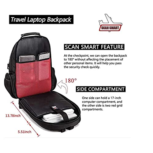 Red Lemon Swisslook Polyester Bange Series 45L 15.6-inch Laptop Bags Backpack for Men and Women Water-Resistant USB Anti Theft Travel Backpack -GREY - Image 5