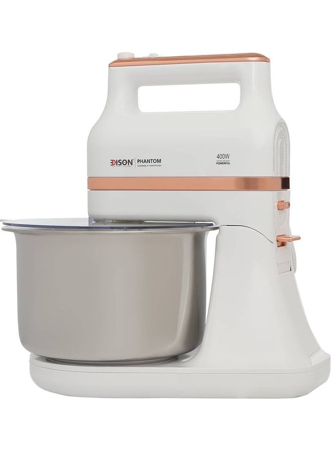 EDISON Stand Mixer Phantom 3.5 L 400.0 W CT-SM05 White/Gold - Image 1
