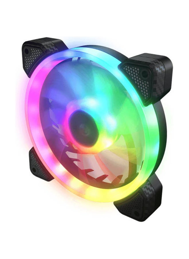Cougar مروحة تبريد ARGB Vortex VX120 PWM 120MM HDB، مع موصل 5V-ARGB، سرعة 600-1500 دورة في الدقيقة، واجهة ARGB ثلاثية الدبابيس، مثبط اهتزاز، مزامنة اللوحة الأم ARGB، عبوة واحدة، أسود | 3MVX1201.0001  - Image 4