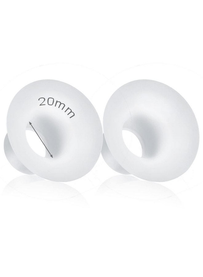Durceler 20mm Silicone Flange Inserts Compatible with Medela/for Spectra S1 S2 / Elvie / S18 S21 / Momcozy S9 S12/ TSRETE 24mm Breast Pump Shields or Freemie 25mm; Reduce Nipple Tunnel Down to 20mm - Image 1