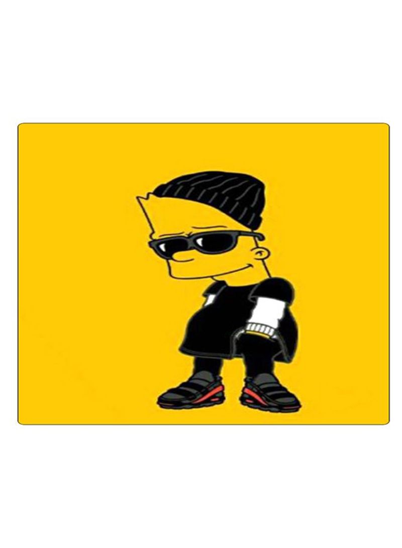 Printed Anti-Slip Gaming Mouse Pad Yellow/Black/White