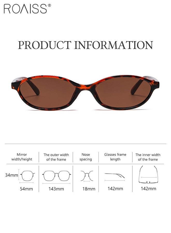roaiss 3 Pcs Retro Oval Sunglasses, UV400 Protection Sun Glasses, Fashion Anti-glare Shades for Women Driving, Fishing, Traveling with Case, 54mm - Image 3