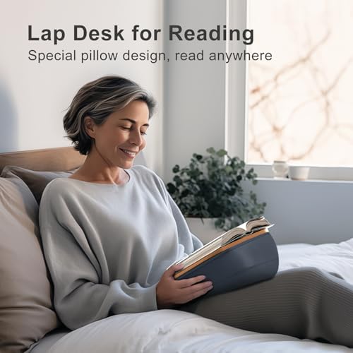 ERGONOV Lap Book Stand for Hands Free Reading Comfortable Reading Pillow Stand Minimize Neck Strain Perfect Idea for Book Lovers in Dorm Room or Anywhere Else with BookseatGray - Image 3