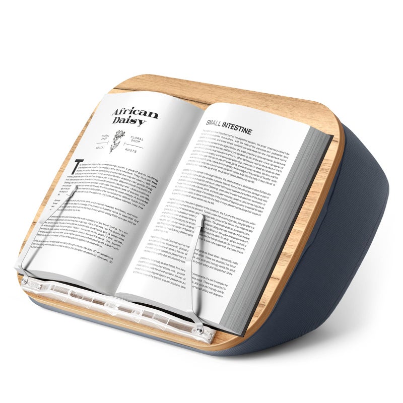 ERGONOV Lap Book Stand for Hands Free Reading Comfortable Reading Pillow Stand Minimize Neck Strain Perfect Idea for Book Lovers in Dorm Room or Anywhere Else with BookseatGray - Image 2
