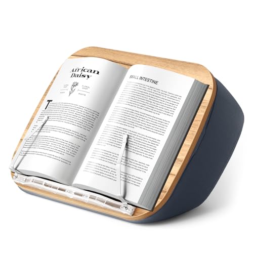 ERGONOV Lap Book Stand for Hands Free Reading Comfortable Reading Pillow Stand Minimize Neck Strain Perfect Idea for Book Lovers in Dorm Room or Anywhere Else with BookseatGray - Image 1
