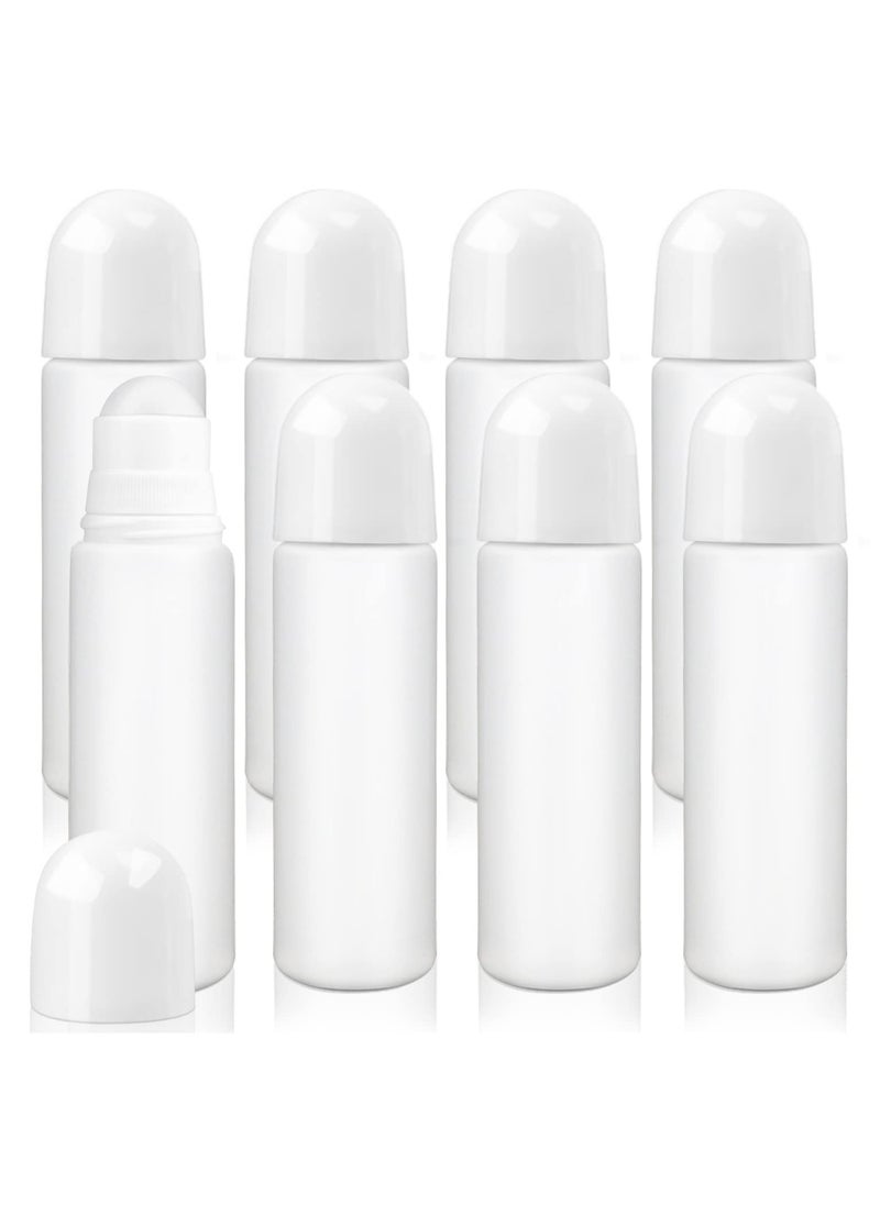 GNAFOTU Plastic Refillable Roller, 8 Pack 100ml Empty Refillable Roll On Bottle, Leak-Proof Deodorant Containers, Anti-perspirant Dispenser, for Essential Oil Perfumes Balms  - Image 1