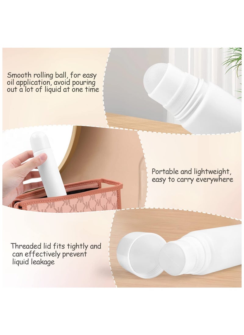 GNAFOTU Plastic Refillable Roller, 8 Pack 100ml Empty Refillable Roll On Bottle, Leak-Proof Deodorant Containers, Anti-perspirant Dispenser, for Essential Oil Perfumes Balms  - Image 2