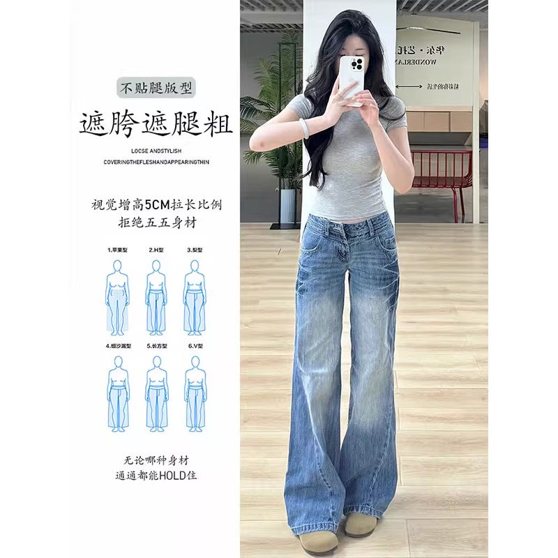 Unisex Classic Denim Jeans Loose Fit Daily Outdoor Wear - Image 3