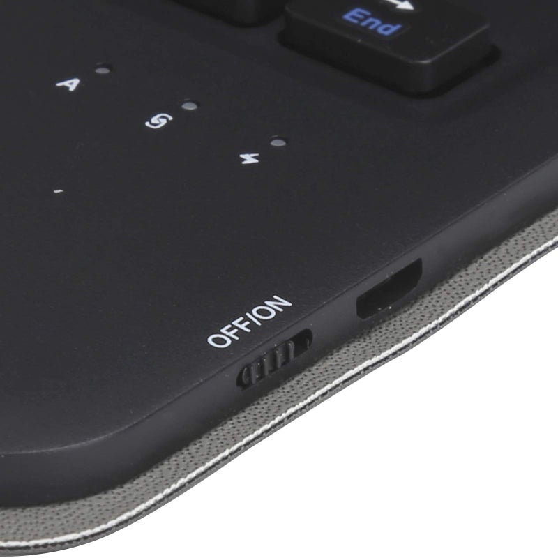 لوحة مفاتيح بلوتوث مع لوحة لمس لـ Tab A7 T500 T505 غطاء واقي رقيق لاسلكي أسود - Image 4
