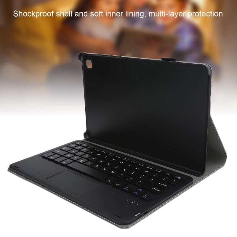 لوحة مفاتيح بلوتوث مع لوحة لمس لـ Tab A7 T500 T505 غطاء واقي رقيق لاسلكي أسود - Image 3