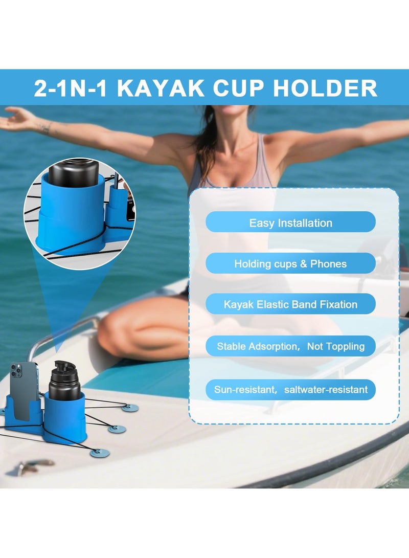Cup Paddle Board,Kayak Cup Holder Drink Cup for Paddleboard Accessories Surfboards, Canoes and Kayak Accessories for Types of Cup Bottle Drink (Blue) - Image 2