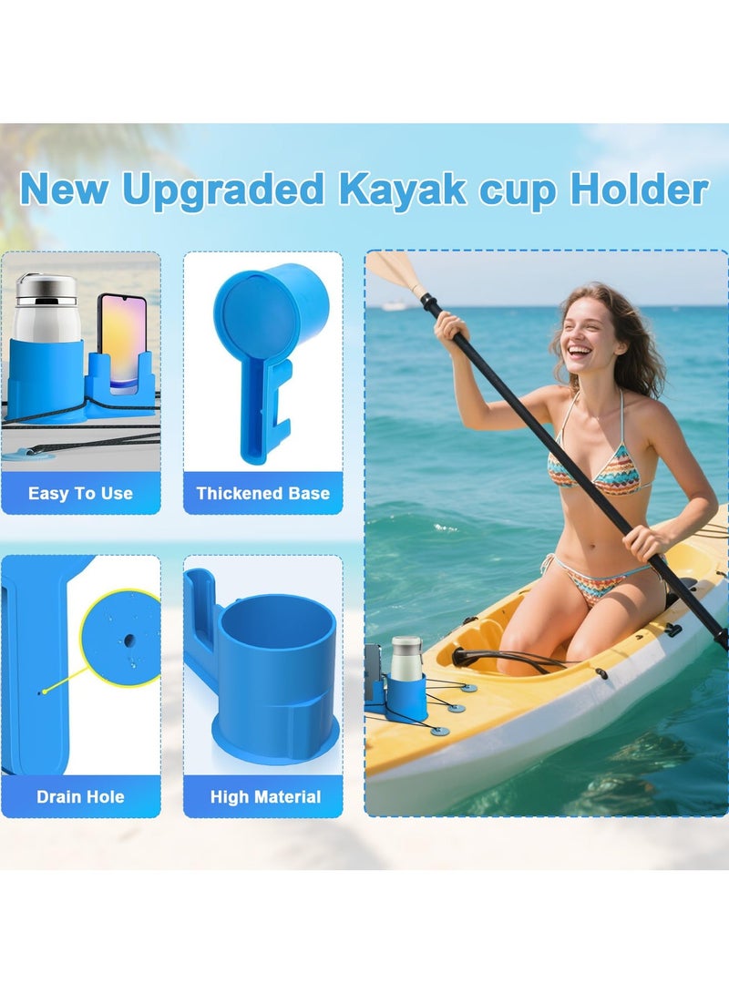 Cup Paddle Board,Kayak Cup Holder Drink Cup for Paddleboard Accessories Surfboards, Canoes and Kayak Accessories for Types of Cup Bottle Drink (Blue) - Image 4