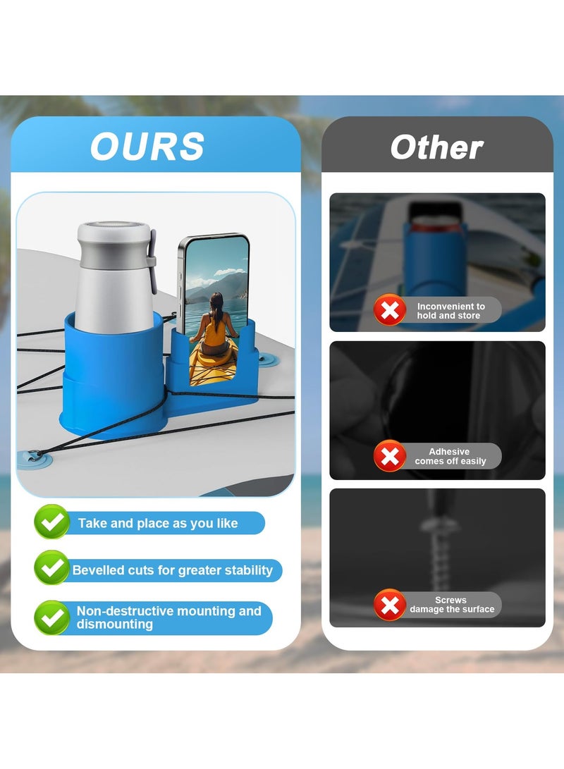 Cup Paddle Board,Kayak Cup Holder Drink Cup for Paddleboard Accessories Surfboards, Canoes and Kayak Accessories for Types of Cup Bottle Drink (Blue) - Image 3