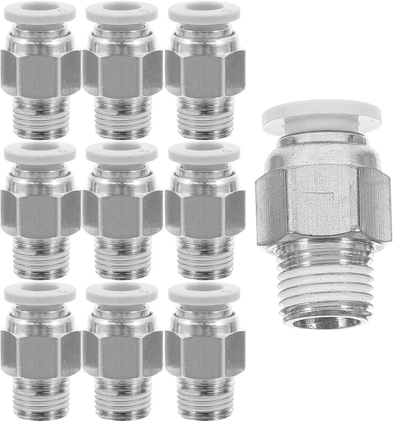 10pcs 6mm Push-to-connect Air Hose Fittings 1/8" Npt Pneumatic Quick Connector for 3d Printer Accessories General Tube Fittings - Image 1