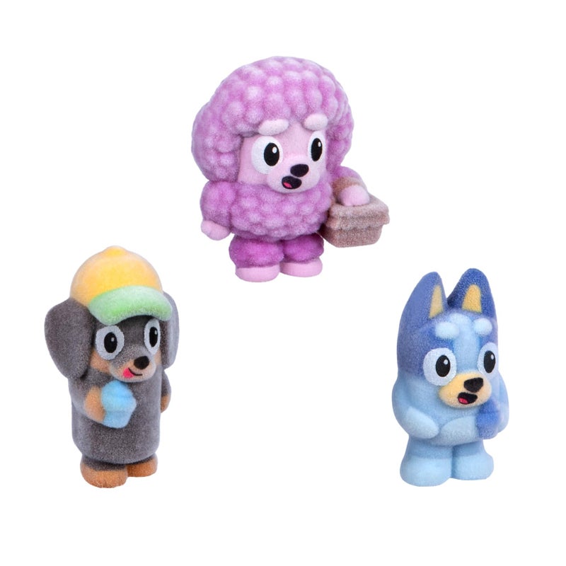BLUEY Fuzzies Episode Pack: Shadowlands – 3 Specially Flocked Mini-Figures, 1 Exclusive, Display Case, Foil Trading Card & Collector’s Guide, 50 Mini-Figures to Collect - Image 4