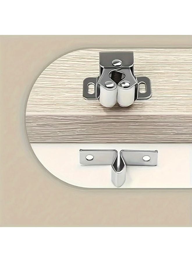 24Pcs Silvery Stainless Steel Roller Cabinet Touch Beads Buckle With Installation Screws - Image 3