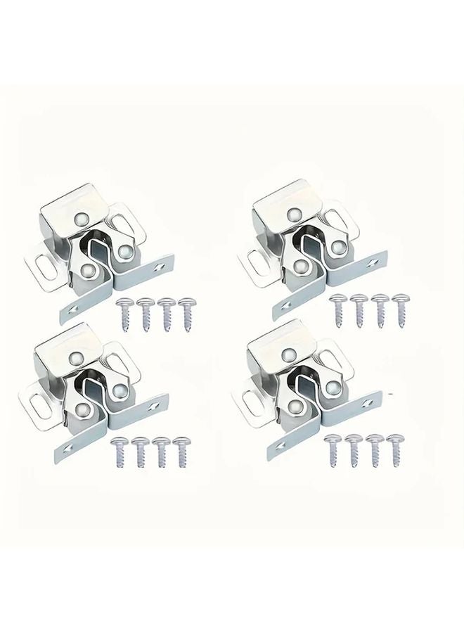 24Pcs Silvery Stainless Steel Roller Cabinet Touch Beads Buckle With Installation Screws - Image 2