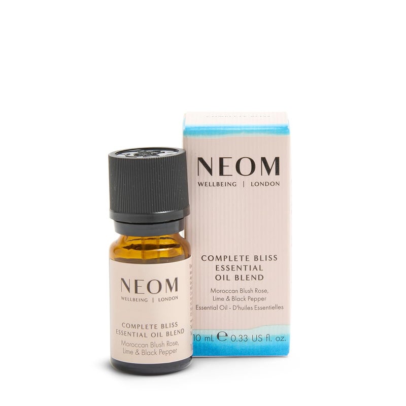 NEOM - Complete Bliss Essential Oil Blend, 10ml | Blush Rose, Lime & Black Pepper | Scent to Calm & Relax Range | 100% Natural Fragrance - Image 1