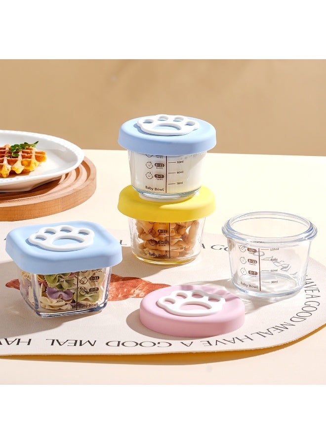 3-Pack Leak-proof Glass Containers with Lids,Reusable Baby Food Storage Jars,Airtight Small Containers Freezer Storage for breast milk, purees, and snacks - Image 1