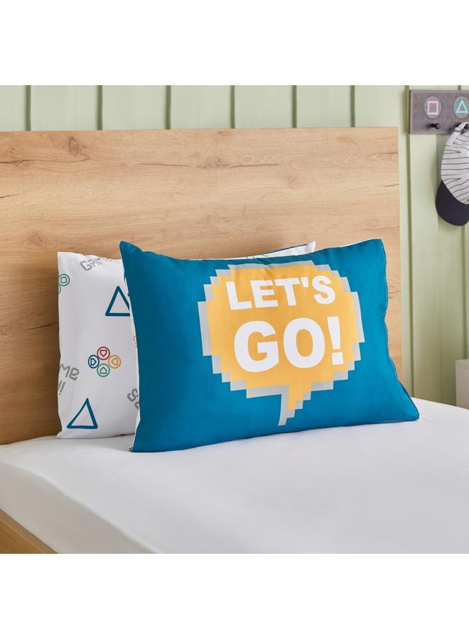Home Box Gaming Start Play 2-Piece Microfibre Pillowcover Set - 50x75 cm  - Image 1