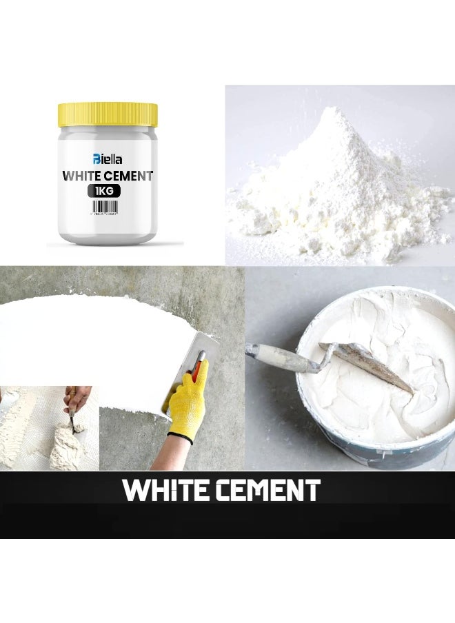 Biella Biella 1kg White Cement Powder â€“ Ideal for Crack Filling, Universal Adhesive, Construction, Art & Craft Projects, and Waterproofing for Home Repairs, Bathrooms, and Tiles  - Image 5