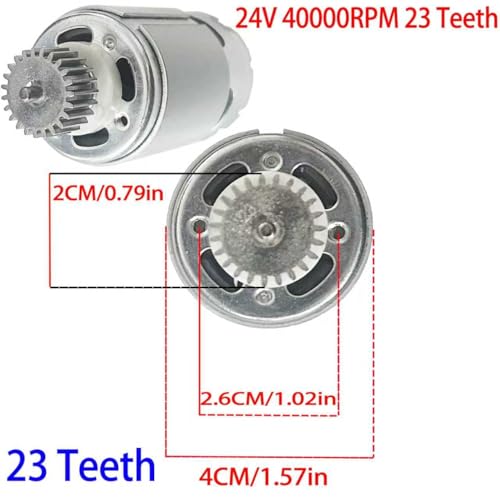 BUMPKAI محرك قوي 24V RS555 40000RPM 009689015 23T تروس دودة DC لترقية محركات سيارات الأطفال Power Wheels لأجزاء بديلة لبيغ بيريجو فيشر برايس جيب 18V20V - Image 5