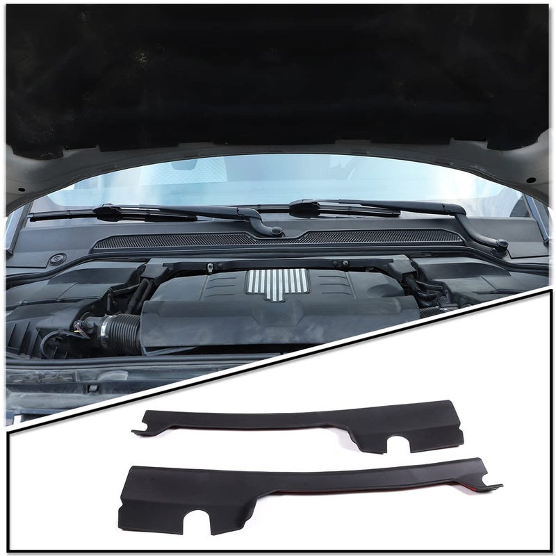 لوحة حواف مضغوطة لزجاج السيارة الأمامي، إطار مساحات الزجاج السفلي متوافق مع لاند روفر ديسكفري 4 LR4 20102016 يناسب لاند روفر ديسكفري 3 LR3 20042009 ملحقات داخلية TPE أسود