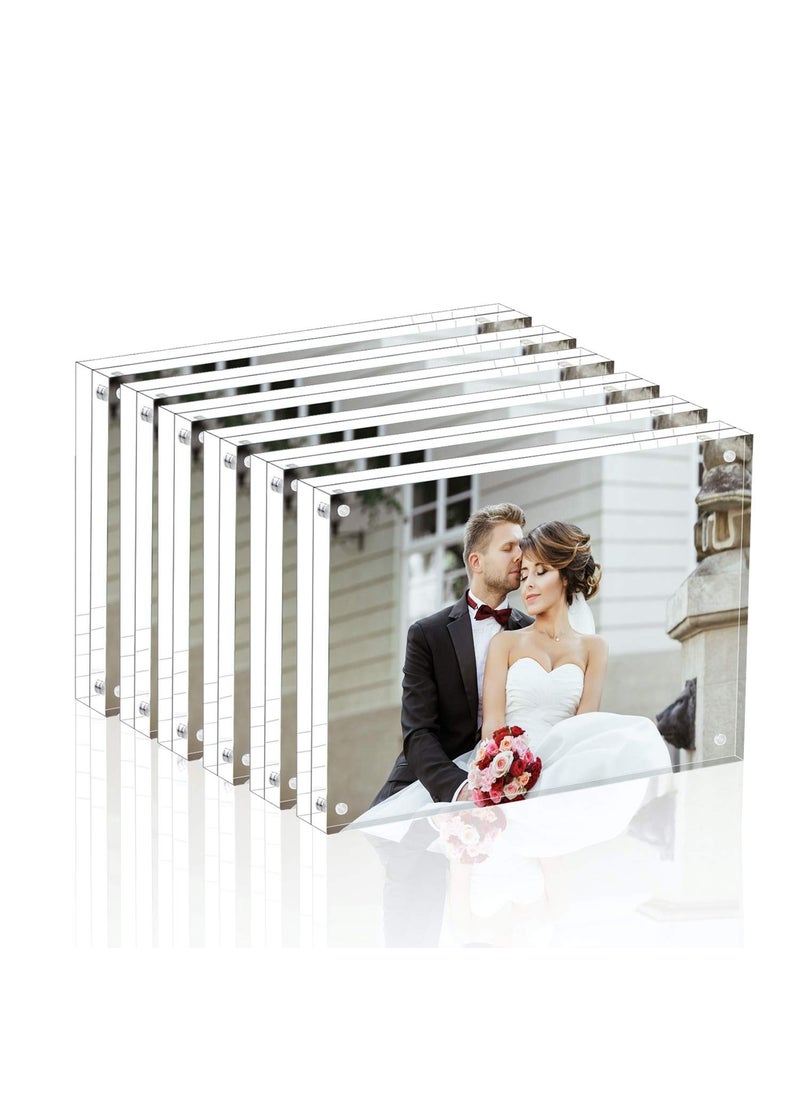 Magicool Magicool Premium Acrylic Photo Frame Magnet Photo Frame Double Sied Thick Desktop Frames 5x7 6pack 