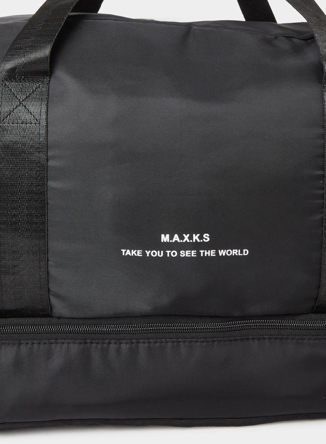 Styli Black Front Zip Gym Bag - Image 5