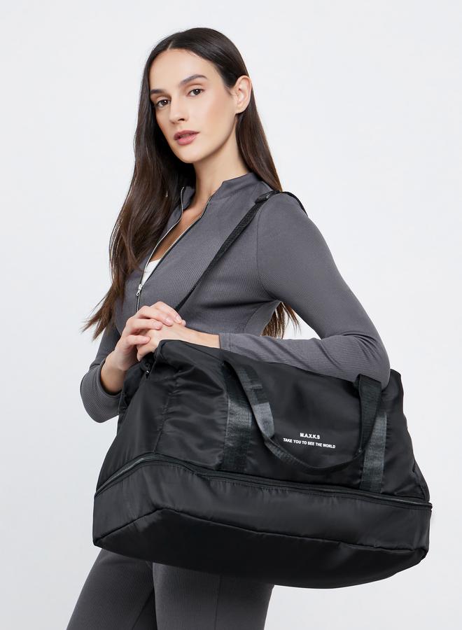 Styli Black Front Zip Gym Bag - Image 3