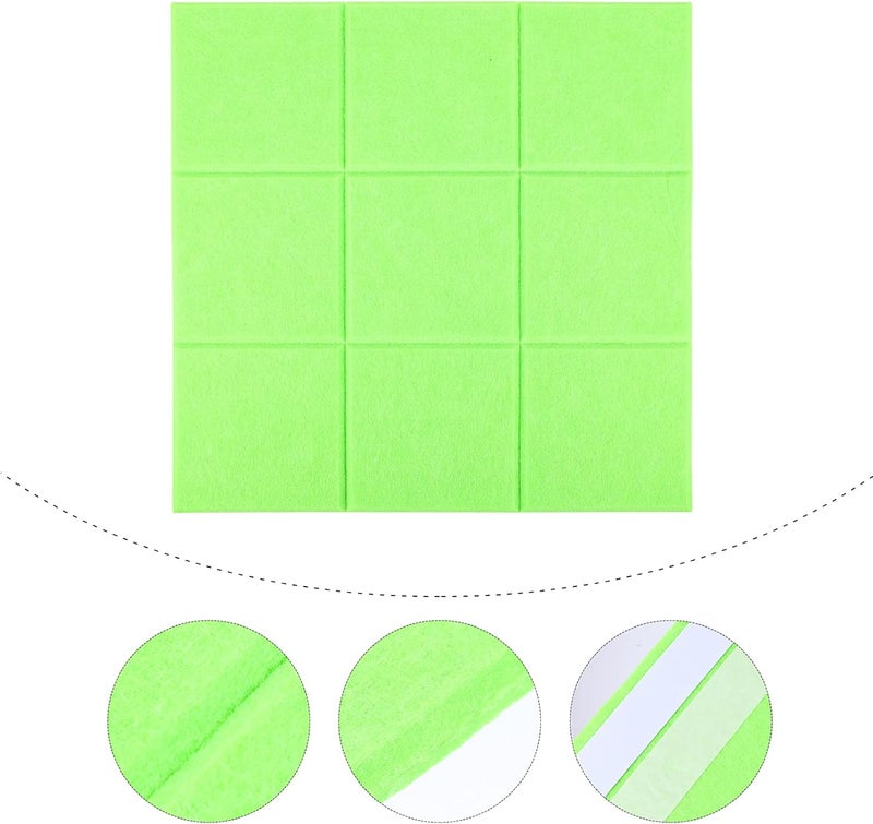 comfrt Cork Bulletin Board Felt Board Felt Board Tiles for Walls Bulletin Board Self Adhesive Pin Board Memo Notice Boards for Home Office Kitchen Photos Memos Green Cork Tiles Bulletin Boards - Image 5
