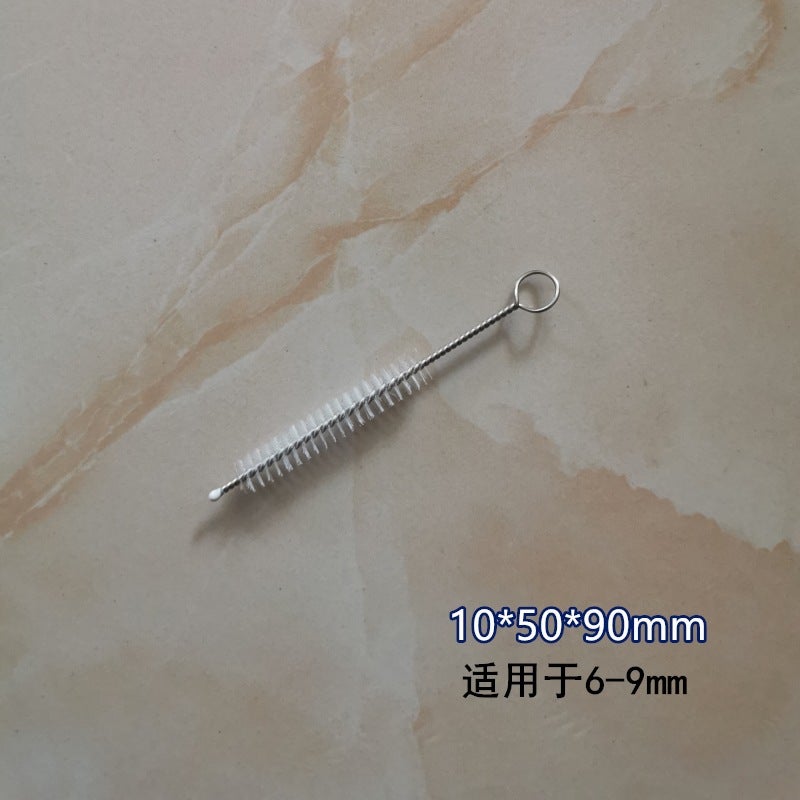 304 stainless steel straw brush milk bottle straw brush test tube cleaning brush spiral soft brush nylon brush  - Image 4