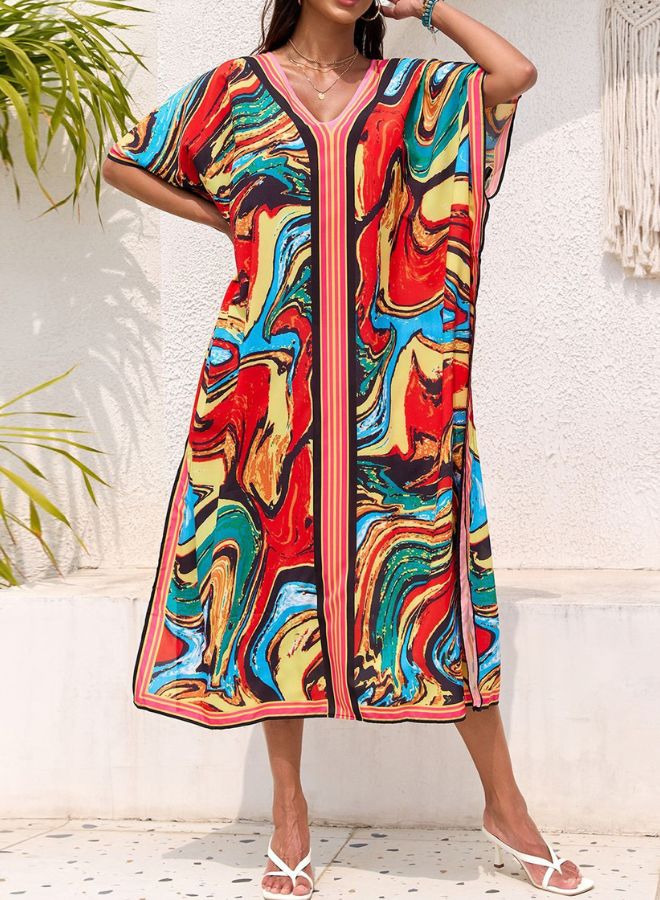 Tepveisoy Women's Dress,Cover Up Beach Dresses,Vacation Loose Robe,Bikini,Sun-protective Smock  - Image 2