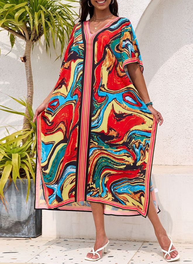 Tepveisoy Women's Dress,Cover Up Beach Dresses,Vacation Loose Robe,Bikini,Sun-protective Smock  - Image 3