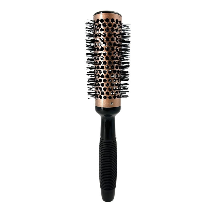 Phillips Brush Luxe Vented Thermal Round 3 Brush  2 inch Diameter Vented Barrel Brush with Heat Retaining Aluminum Core Sleek Rose Gold  Black Colorway