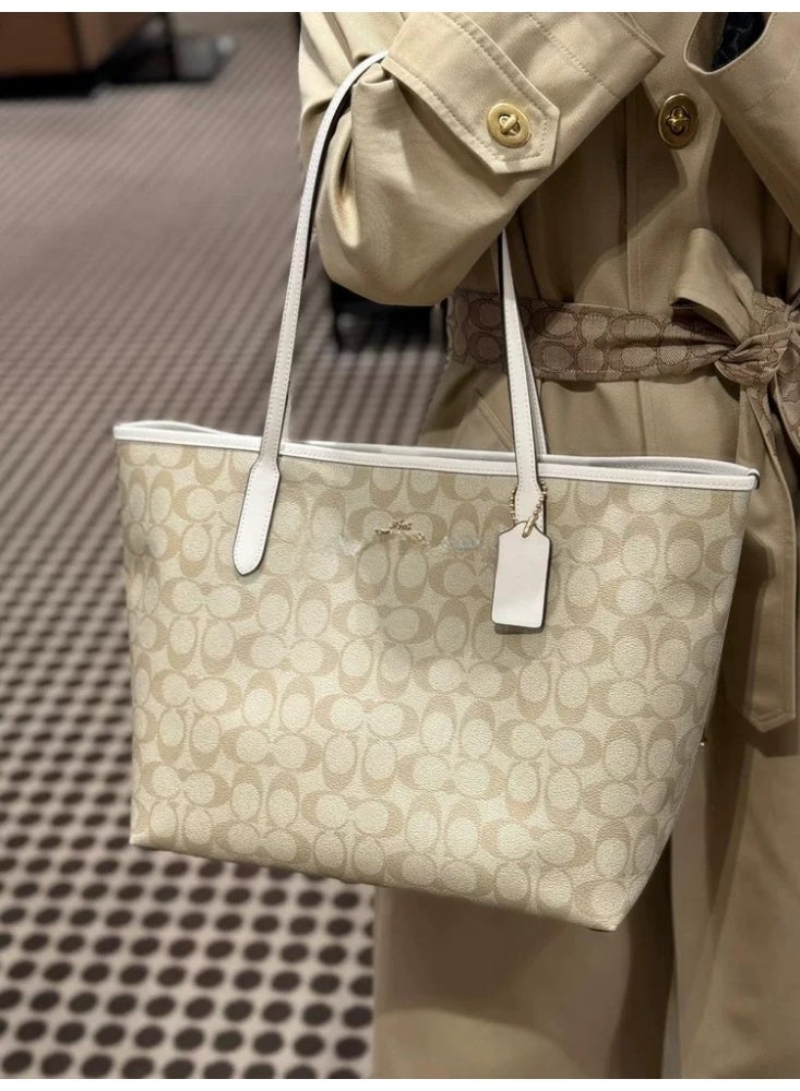 coachoutlet COACH bag for ladies Tote Bag Women's Fashion Versatile Large Capacity Handheld Shoulder Bag. - Image 3