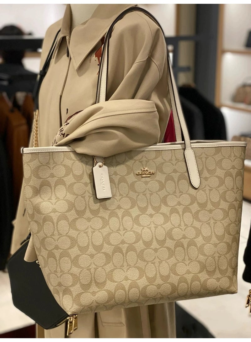 coachoutlet COACH bag for ladies Tote Bag Women's Fashion Versatile Large Capacity Handheld Shoulder Bag. - Image 5