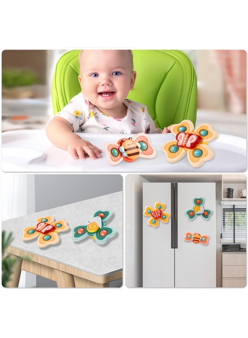 4PCS Suction Cup Spinner Toys for Your Lovable Kids,4 Pieces of Spinning Toys with Suction Base, Innovative Sensory Toys, Fidget Spinner Bath Toys for Toddlers, Birthday Gifts for Kids - Image 5