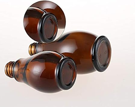 UPSTORE 2Pcs 100ml Amber Glass Spray Bottle Empty Refillable Cosmetic Vials Sample Packing Containers with Fine Mist Sprayer Atomizer and Black Cap for Essential Oils Perfumes Makeup Water - Image 3