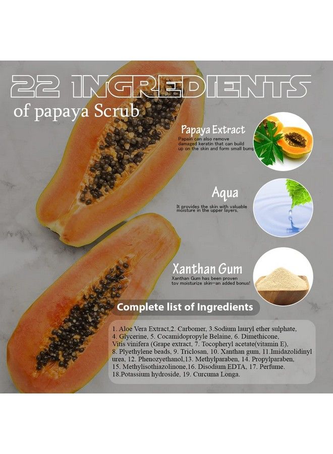 LILIUM Skin Smoothening Face & Body Papaya Scrub 250G With Papaya Extracts & Almond Oil - Image 4
