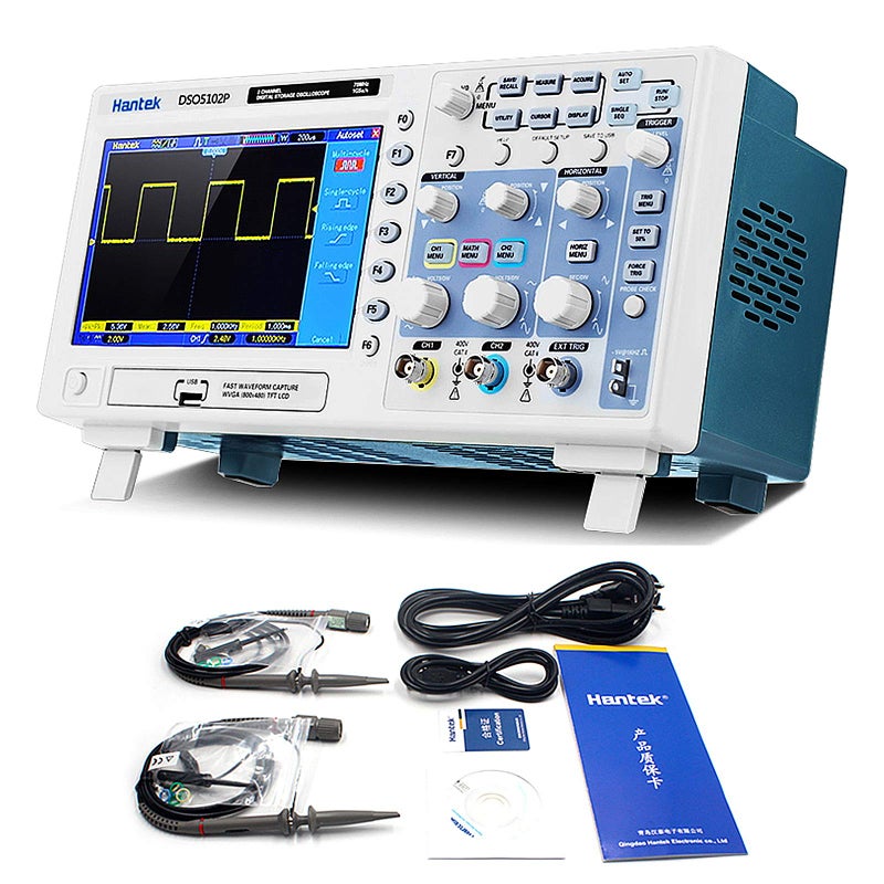 Hantek Hantek DSO5102P USB Storage Oscilloscope Oszilloskope 2 Channels 100MHz 1GSa/s  - Image 1