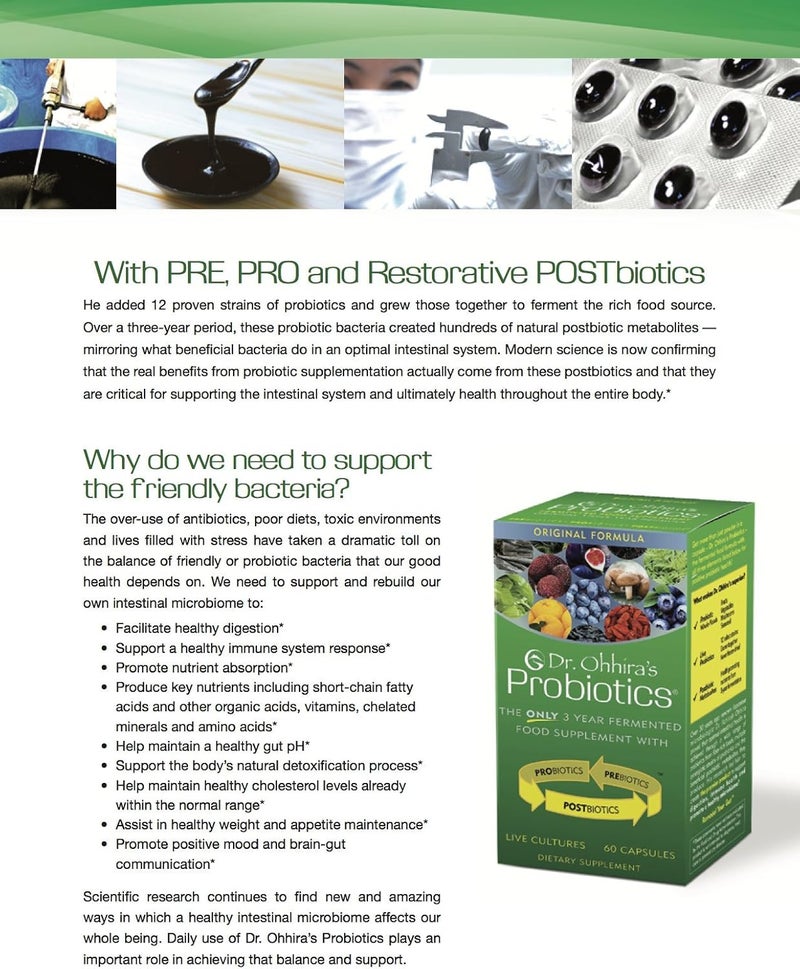 essential formulas Dr Ohhiras Probiotics Professional Formula with 5 Year Fermented Prebiotics Live Active Probiotics and The only Product with Postbiotic Metabolites 120 Capsules - Image 5