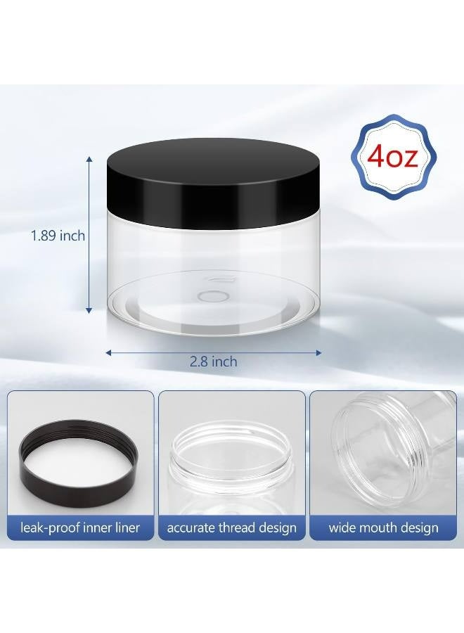 4 Oz Cosmetic Cream Jars, 5-Pack, Small Plastic Storage Containers with Lids for Creams/Lotions - Image 2