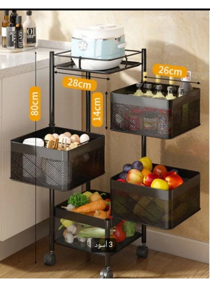 Square metal turbo, 5 tiers, 80cm high - Image 1