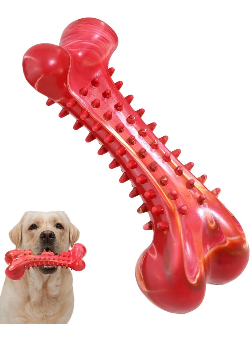 Dog Chew Toy for Aggressive Chewers, Tough Natural Rubber Bone with Irresistible Beef Flavor, Long-Lasting Teeth Cleaning & Reduce Boredom, Durable Dog Dental Toy for Small Medium Large Breeds - Image 1
