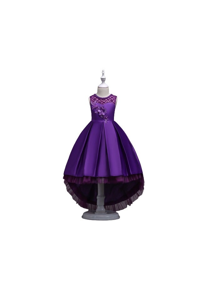 D'Daniela Purple High-Low Dress - Image 1