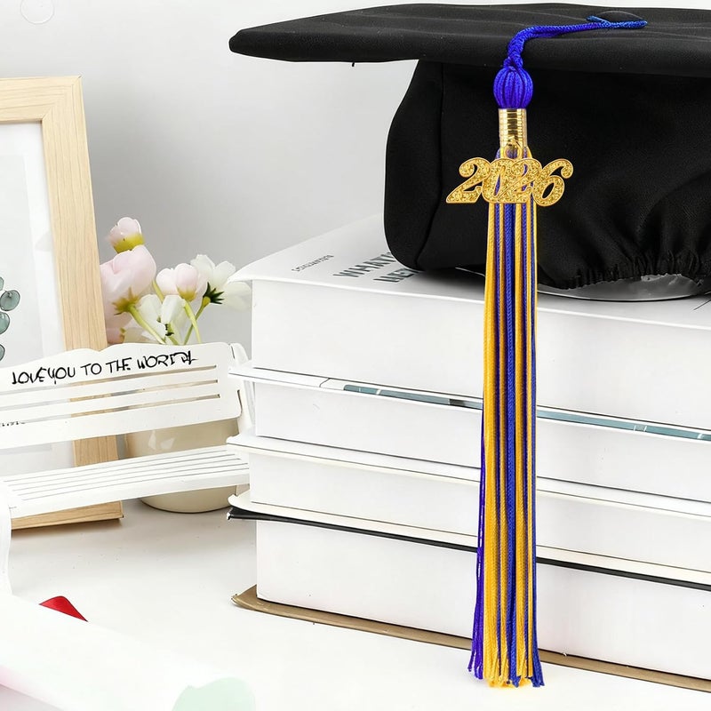 RHOttbiy 2026 Graduation Tassel, 2026 Tassel Graduation, 2026 Tassels for Graduations Cap with 2026 Year Gold Charms for Graduate Cap,Blue Gold Graduations Tassels for Class of 2026 Grad Ceremonies Accessories - Image 5