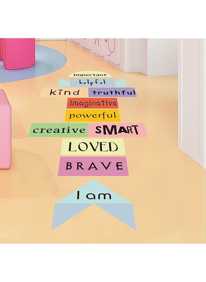 erorex Inspirational Quote Floor Stickers Vinyl Wall Decals Children'S Room Decor Wall Decals Educational Sticker Diy Wall Decor  - Image 5