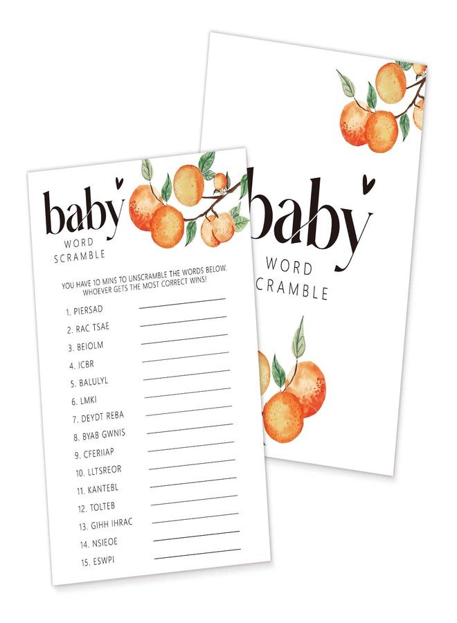 Kqfdr Hilarious Baby Shower Games, Baby Word Scramble Game, Little Cutie Party Decorations Favors, Ice Breaker Activities for Parents-to-Be-30 pcs, 5x7 in - D04 - Image 1