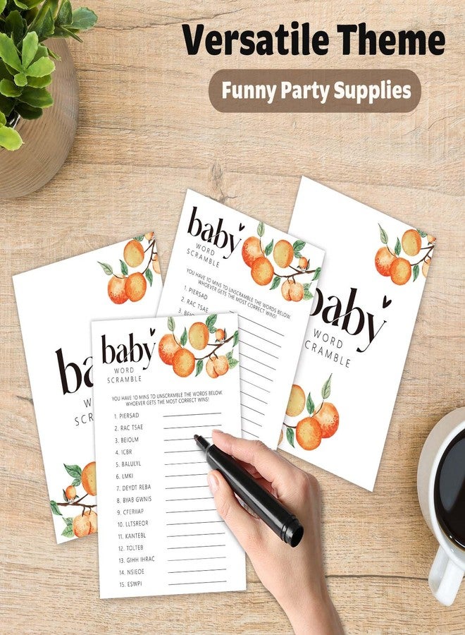 Kqfdr Hilarious Baby Shower Games, Baby Word Scramble Game, Little Cutie Party Decorations Favors, Ice Breaker Activities for Parents-to-Be-30 pcs, 5x7 in - D04 - Image 3